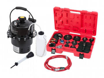 Набор приспособлений для замены тормозной жидкости, 6 л, комплект крышек адаптеров, 15 предметов МАСТАК 102-40005