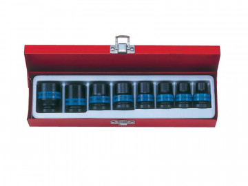 Набор ударных торцевых головок 1/2&quot, шестигранные, 10-24 мм, 8 предметов KING TONY 4408MP