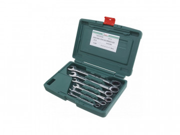Комплект трещоточных комбинированных ключей, 8-19 мм, 6 шт Hans 166506MB