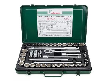 Набор инструментов на 1/2, 46 предметов Hans 4646MA