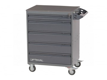 Тележка инструментальная, 5 выдвижных серых ящиков (ral 7012/7015) nordberg nt225 7012/7015